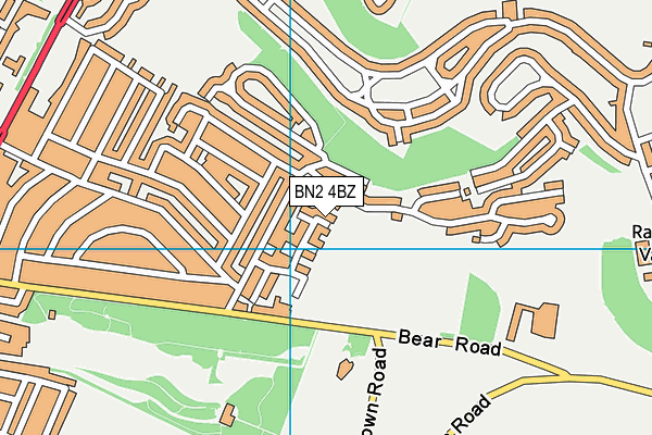 BN2 4BZ map - OS VectorMap District (Ordnance Survey) BN2 4BZ map - OS VectorMap District (Ordnance Survey)