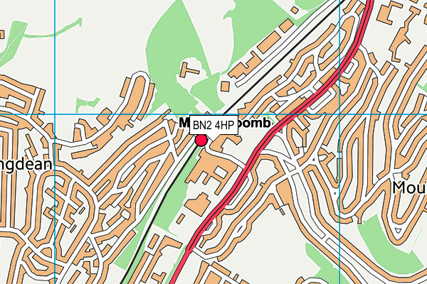 BN2 4HP map - OS VectorMap District (Ordnance Survey)
