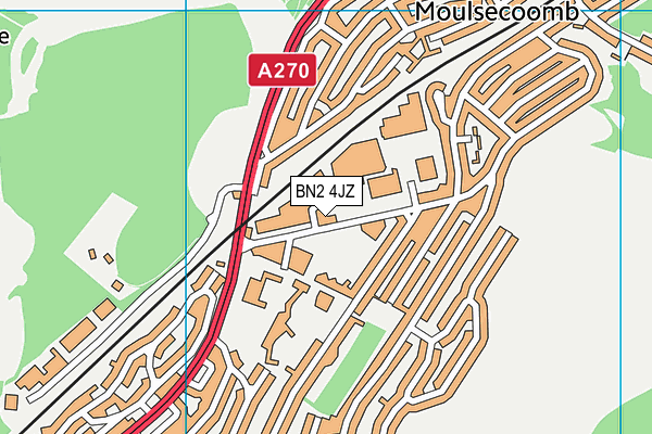 BN2 4JZ map - OS VectorMap District (Ordnance Survey) BN2 4JZ map - OS VectorMap District (Ordnance Survey)