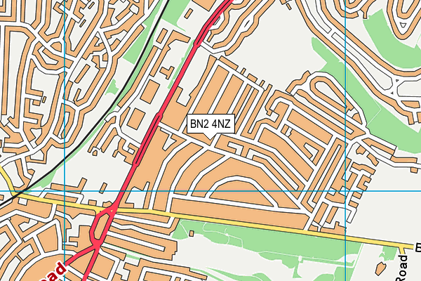 BN2 4NZ map - OS VectorMap District (Ordnance Survey) BN2 4NZ map - OS VectorMap District (Ordnance Survey)
