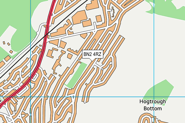 BN2 4RZ map - OS VectorMap District (Ordnance Survey) BN2 4RZ map - OS VectorMap District (Ordnance Survey)