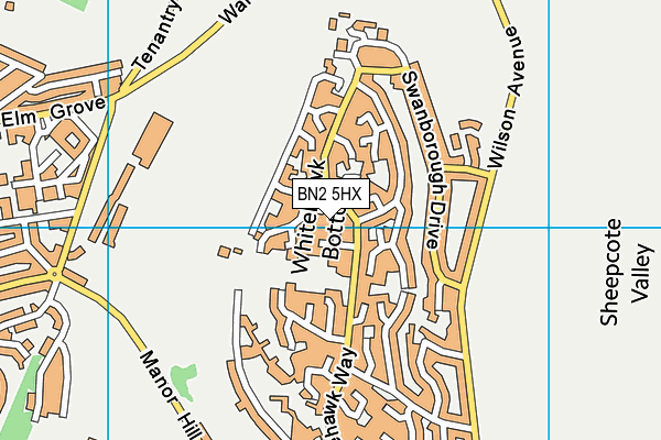 BN2 5HX map - OS VectorMap District (Ordnance Survey) BN2 5HX map - OS VectorMap District (Ordnance Survey)