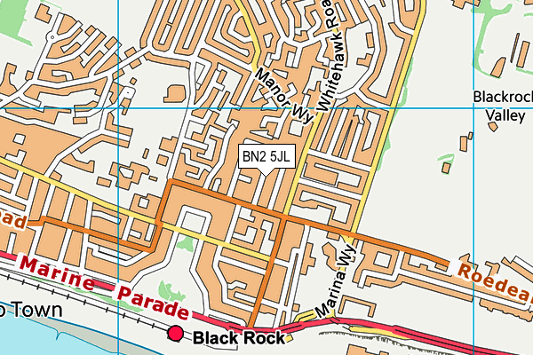 BN2 5JL map - OS VectorMap District (Ordnance Survey) BN2 5JL map - OS VectorMap District (Ordnance Survey)