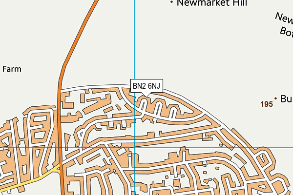 BN2 6NJ map - OS VectorMap District (Ordnance Survey) BN2 6NJ map - OS VectorMap District (Ordnance Survey)