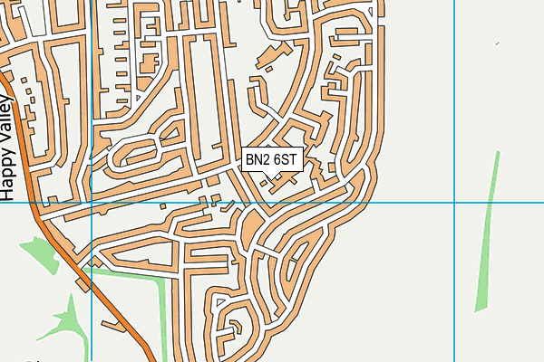 BN2 6ST map - OS VectorMap District (Ordnance Survey) BN2 6ST map - OS VectorMap District (Ordnance Survey)