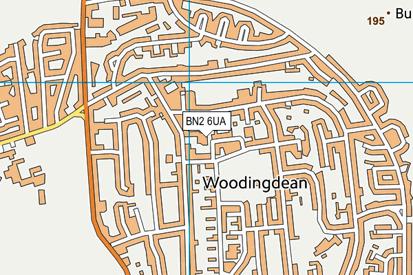 BN2 6UA map - OS VectorMap District (Ordnance Survey) BN2 6UA map - OS VectorMap District (Ordnance Survey)
