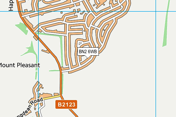 BN2 6WB map - OS VectorMap District (Ordnance Survey) BN2 6WB map - OS VectorMap District (Ordnance Survey)