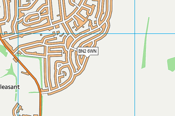 BN2 6WN map - OS VectorMap District (Ordnance Survey) BN2 6WN map - OS VectorMap District (Ordnance Survey)
