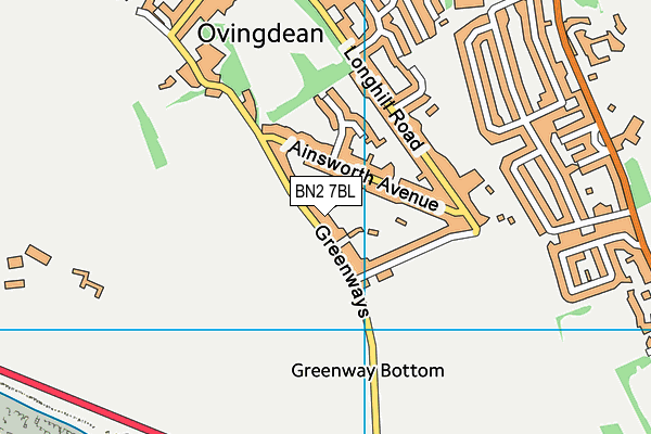 BN2 7BL map - OS VectorMap District (Ordnance Survey) BN2 7BL map - OS VectorMap District (Ordnance Survey)