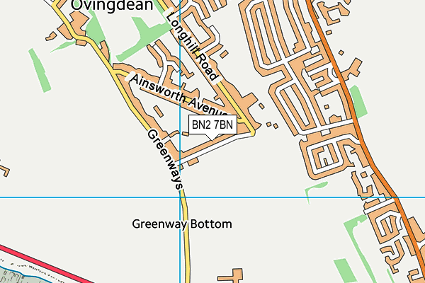 BN2 7BN map - OS VectorMap District (Ordnance Survey) BN2 7BN map - OS VectorMap District (Ordnance Survey)