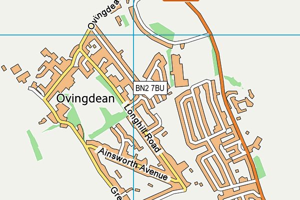BN2 7BU map - OS VectorMap District (Ordnance Survey) BN2 7BU map - OS VectorMap District (Ordnance Survey)