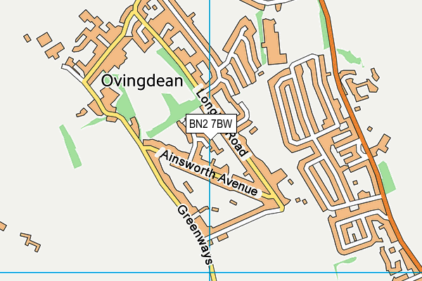 BN2 7BW map - OS VectorMap District (Ordnance Survey) BN2 7BW map - OS VectorMap District (Ordnance Survey)