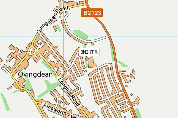 BN2 7FR map - OS VectorMap District (Ordnance Survey) BN2 7FR map - OS VectorMap District (Ordnance Survey)