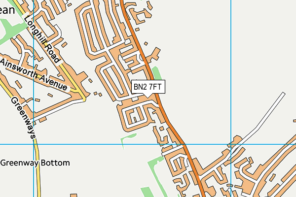 BN2 7FT map - OS VectorMap District (Ordnance Survey) BN2 7FT map - OS VectorMap District (Ordnance Survey)
