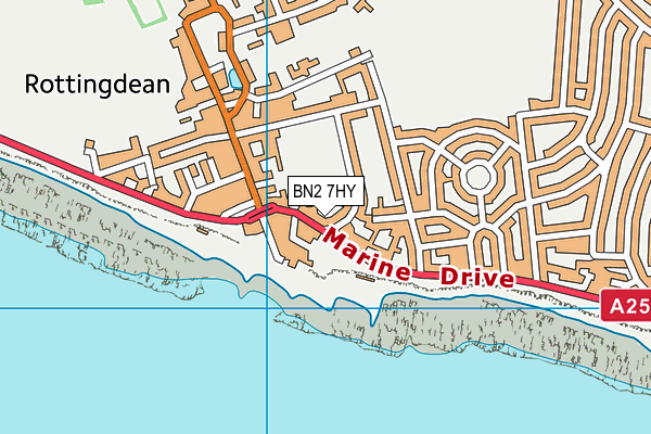 BN2 7HY map - OS VectorMap District (Ordnance Survey) BN2 7HY map - OS VectorMap District (Ordnance Survey)