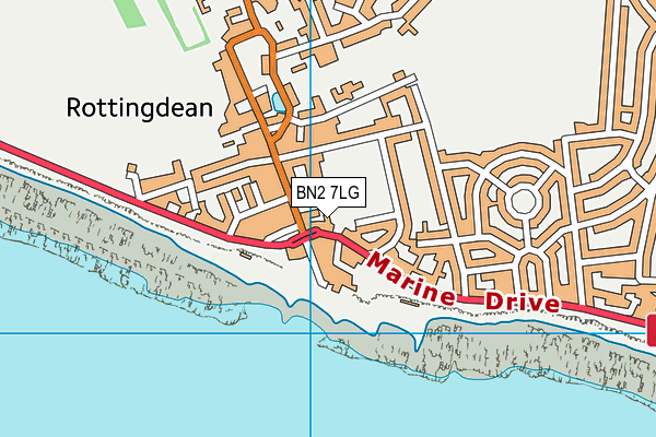 BN2 7LG map - OS VectorMap District (Ordnance Survey) BN2 7LG map - OS VectorMap District (Ordnance Survey)