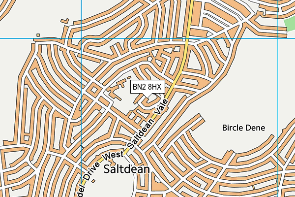 BN2 8HX map - OS VectorMap District (Ordnance Survey) BN2 8HX map - OS VectorMap District (Ordnance Survey)