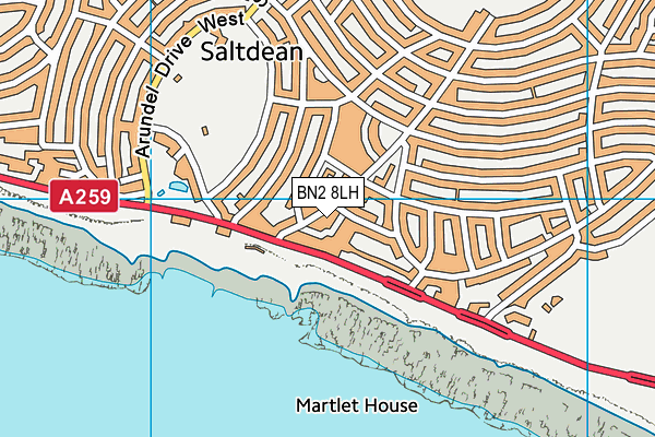 BN2 8LH map - OS VectorMap District (Ordnance Survey) BN2 8LH map - OS VectorMap District (Ordnance Survey)