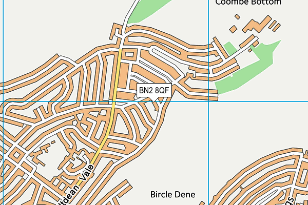 BN2 8QF map - OS VectorMap District (Ordnance Survey) BN2 8QF map - OS VectorMap District (Ordnance Survey)