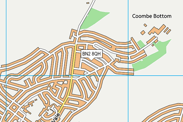 BN2 8QH map - OS VectorMap District (Ordnance Survey) BN2 8QH map - OS VectorMap District (Ordnance Survey)