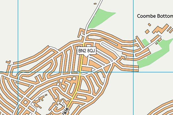 BN2 8QJ map - OS VectorMap District (Ordnance Survey) BN2 8QJ map - OS VectorMap District (Ordnance Survey)