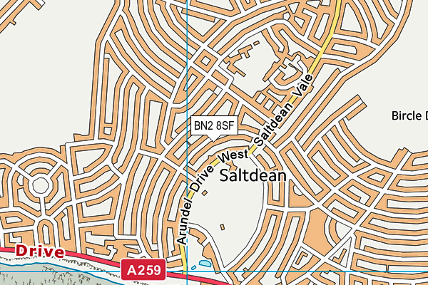 BN2 8SF map - OS VectorMap District (Ordnance Survey) BN2 8SF map - OS VectorMap District (Ordnance Survey)