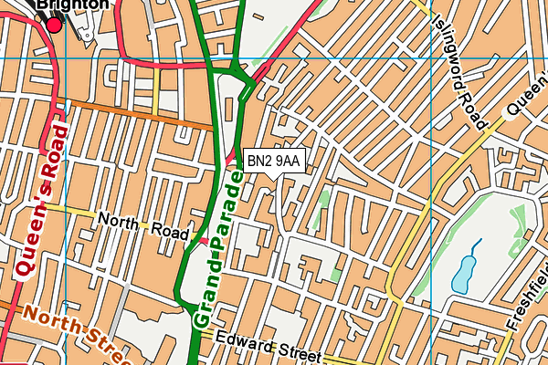 BN2 9AA map - OS VectorMap District (Ordnance Survey) BN2 9AA map - OS VectorMap District (Ordnance Survey)