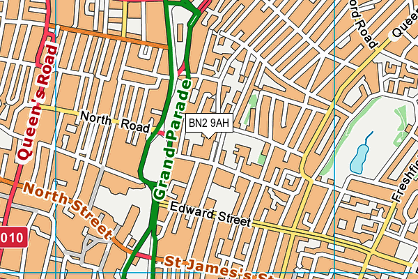 BN2 9AH map - OS VectorMap District (Ordnance Survey) BN2 9AH map - OS VectorMap District (Ordnance Survey)