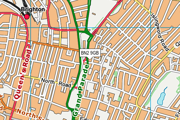 BN2 9GB map - OS VectorMap District (Ordnance Survey)
