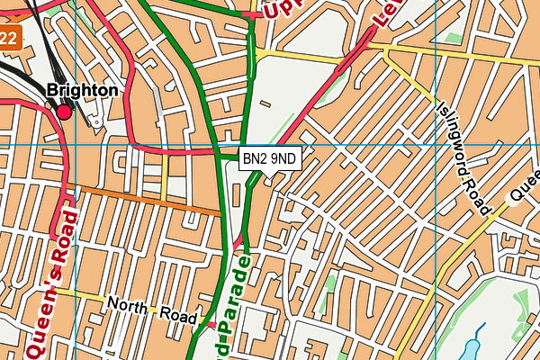 BN2 9ND map - OS VectorMap District (Ordnance Survey) BN2 9ND map - OS VectorMap District (Ordnance Survey)