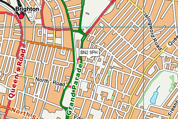 BN2 9PH map - OS VectorMap District (Ordnance Survey) BN2 9PH map - OS VectorMap District (Ordnance Survey)