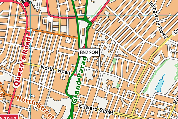 BN2 9QN map - OS VectorMap District (Ordnance Survey) BN2 9QN map - OS VectorMap District (Ordnance Survey)