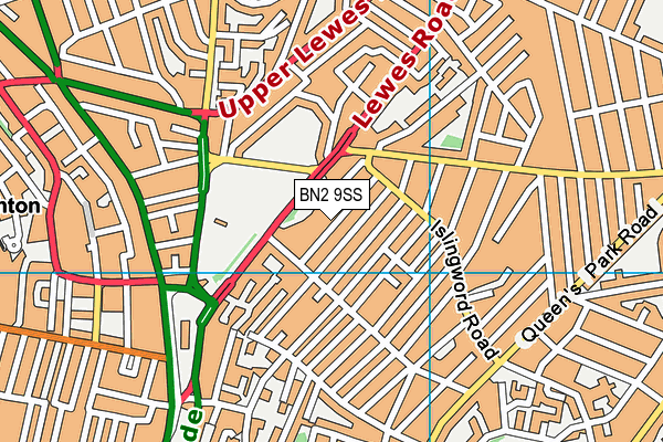 BN2 9SS map - OS VectorMap District (Ordnance Survey)