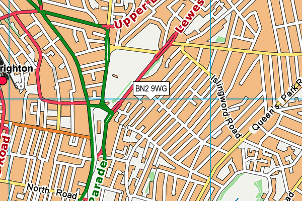 BN2 9WG map - OS VectorMap District (Ordnance Survey) BN2 9WG map - OS VectorMap District (Ordnance Survey)