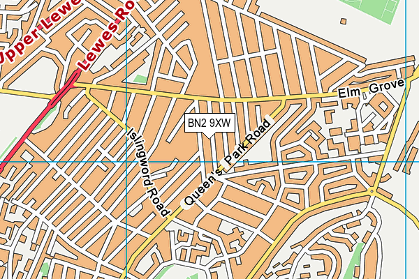 BN2 9XW map - OS VectorMap District (Ordnance Survey) BN2 9XW map - OS VectorMap District (Ordnance Survey)