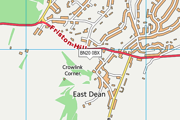 BN20 0BX map - OS VectorMap District (Ordnance Survey)