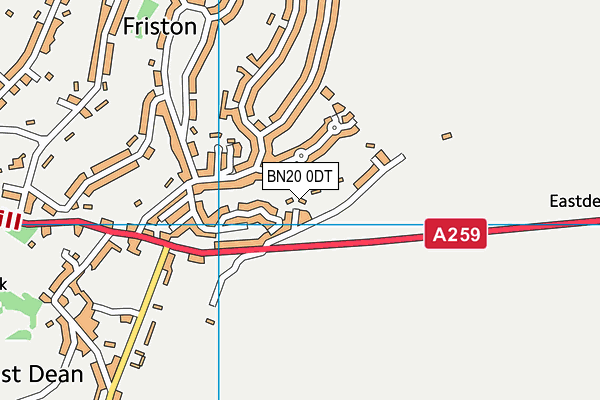 BN20 0DT map - OS VectorMap District (Ordnance Survey)