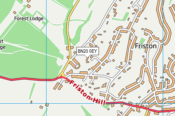 BN20 0EY map - OS VectorMap District (Ordnance Survey) BN20 0EY map - OS VectorMap District (Ordnance Survey)