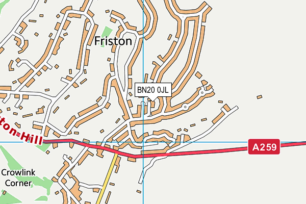 BN20 0JL map - OS VectorMap District (Ordnance Survey)