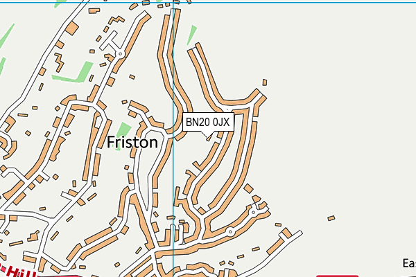 BN20 0JX map - OS VectorMap District (Ordnance Survey)