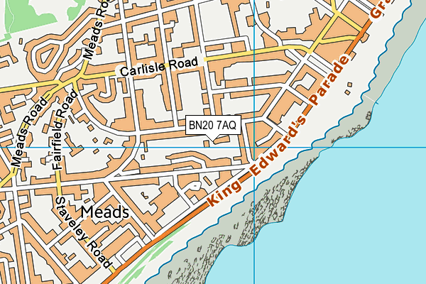 BN20 7AQ map - OS VectorMap District (Ordnance Survey) BN20 7AQ map - OS VectorMap District (Ordnance Survey)