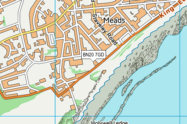 BN20 7GD map - OS VectorMap District (Ordnance Survey) BN20 7GD map - OS VectorMap District (Ordnance Survey)