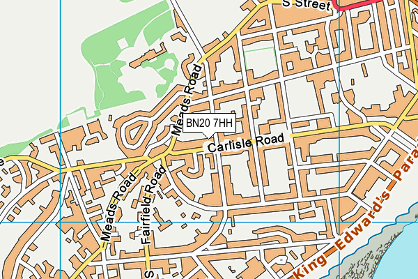 BN20 7HH map - OS VectorMap District (Ordnance Survey) BN20 7HH map - OS VectorMap District (Ordnance Survey)