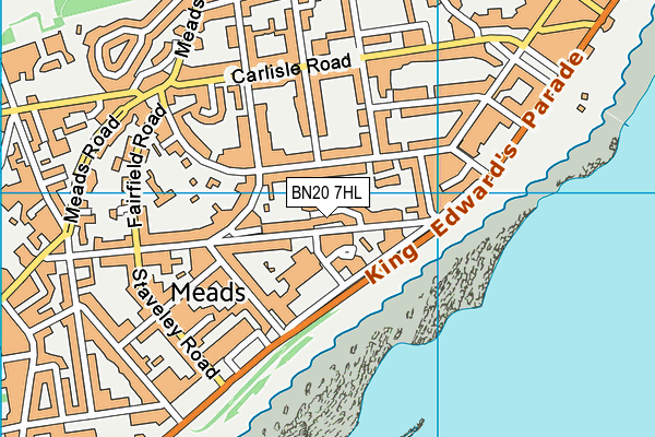 BN20 7HL map - OS VectorMap District (Ordnance Survey) BN20 7HL map - OS VectorMap District (Ordnance Survey)