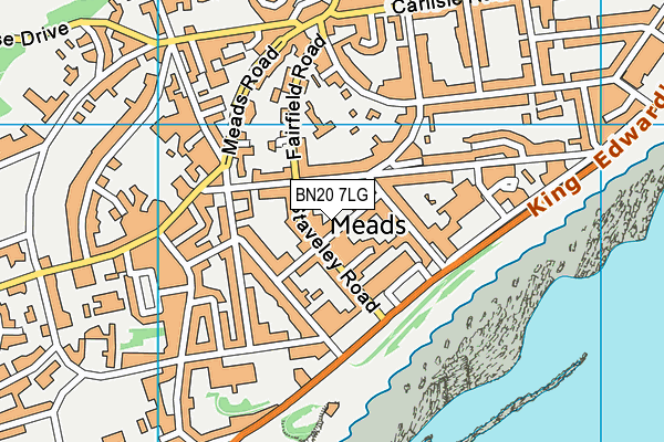 BN20 7LG map - OS VectorMap District (Ordnance Survey) BN20 7LG map - OS VectorMap District (Ordnance Survey)