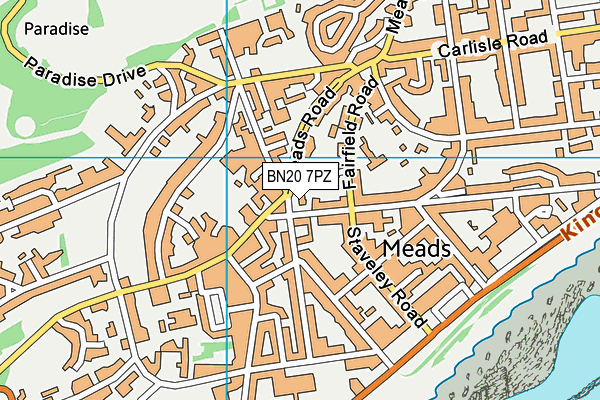 BN20 7PZ map - OS VectorMap District (Ordnance Survey) BN20 7PZ map - OS VectorMap District (Ordnance Survey)