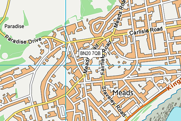 BN20 7QB map - OS VectorMap District (Ordnance Survey) BN20 7QB map - OS VectorMap District (Ordnance Survey)