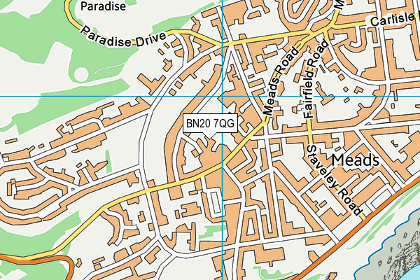 BN20 7QG map - OS VectorMap District (Ordnance Survey) BN20 7QG map - OS VectorMap District (Ordnance Survey)