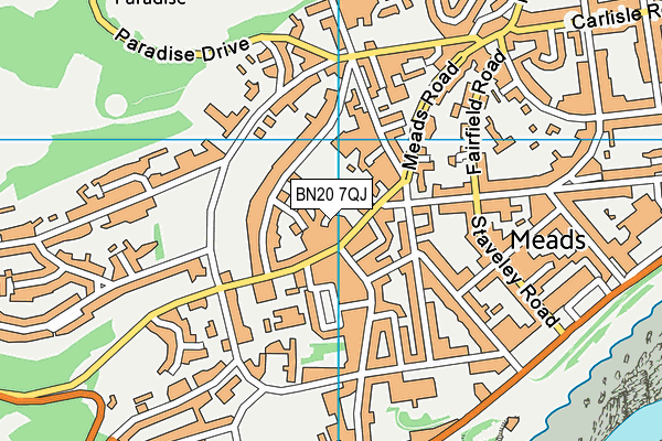 BN20 7QJ map - OS VectorMap District (Ordnance Survey) BN20 7QJ map - OS VectorMap District (Ordnance Survey)