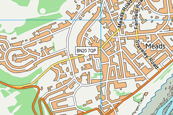 BN20 7QP map - OS VectorMap District (Ordnance Survey) BN20 7QP map - OS VectorMap District (Ordnance Survey)